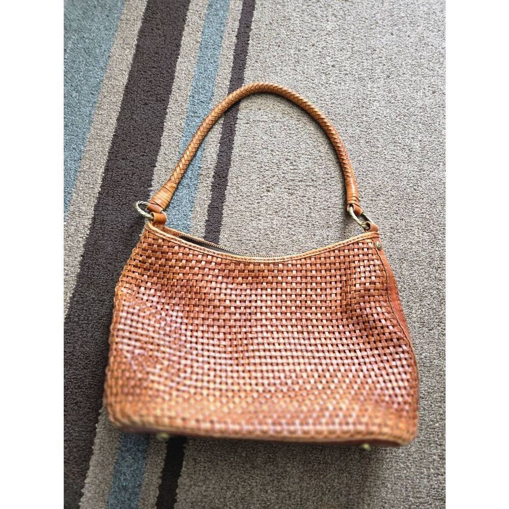 Patricia Nash Marcelli Leather Woven Shoulder Bag